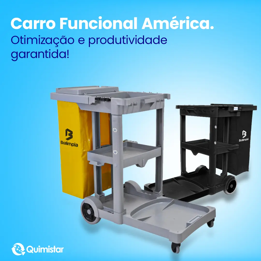 Carrinho funcional de limpeza